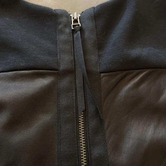 ❌SOLD❌Rebecca Taylor Lamb Leather Paneled Dress🖤🖤🖤 - Picture 13 of 14